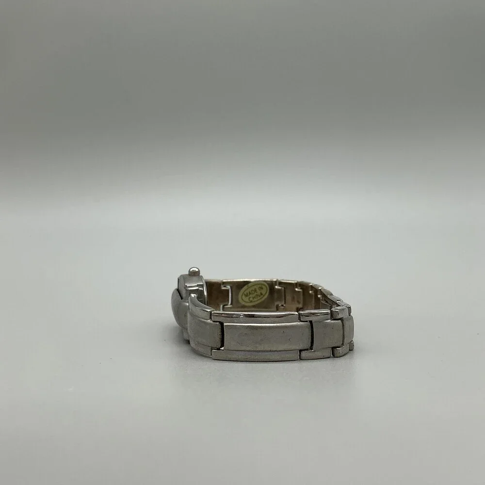 Vintage Royalton Slide Out Womens Watch 18mm Silver Tone New Battery 7